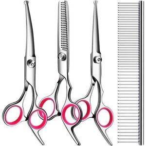 5in1 Dog Grooming ScissorsKit,Professional Dog Scissors for Grooming with Safety